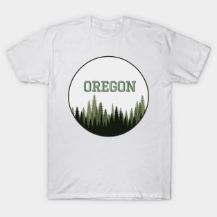 Oregon Trees, Green Forest T-Shirt